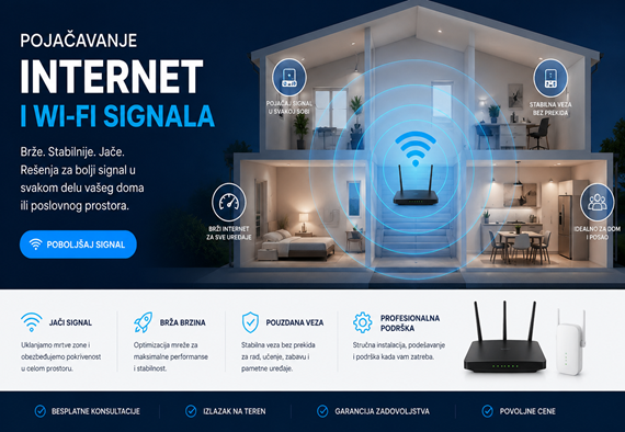 Pojačavanje internet i Wi-Fi signala